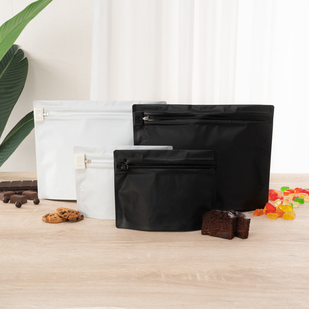 High Level Black Plastic Locking Pouch - Child-Resistant - 12 1/4" x 4" x 9" - 10 count box