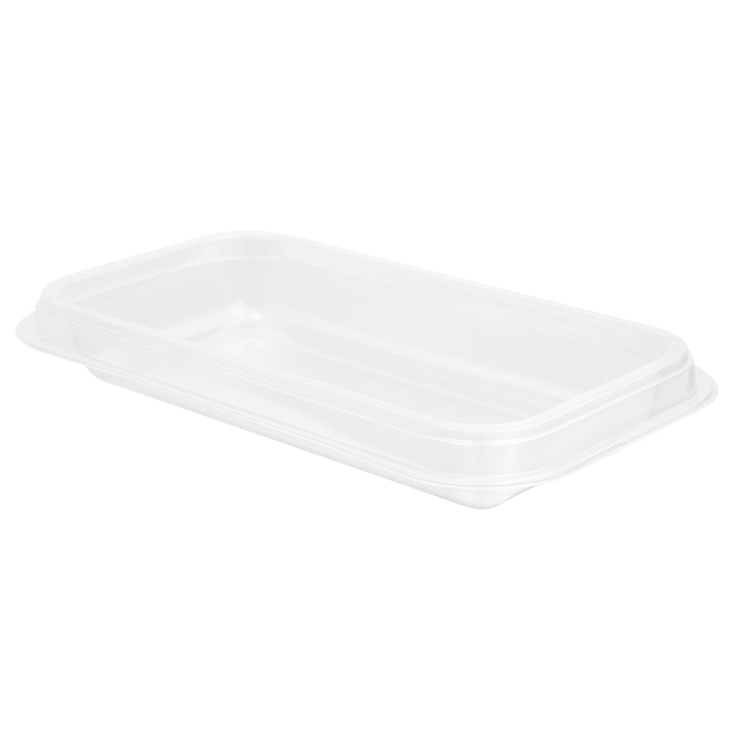Futura 15 oz Clear Plastic Heavy Duty Insert Tray - Fits 24, 34 and 44 oz Containers, Microwavable - 100 count box