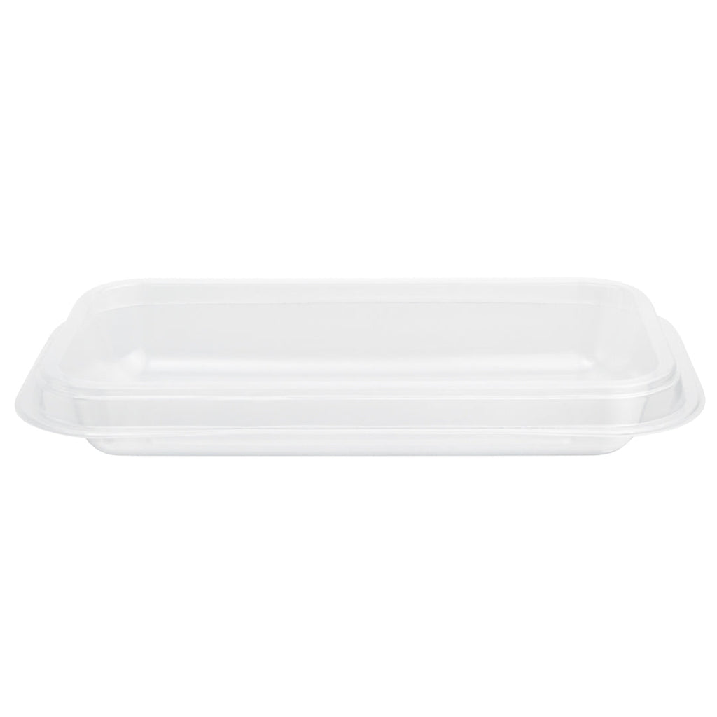 Futura 15 oz Clear Plastic Heavy Duty Insert Tray - Fits 24, 34 and 44 oz Containers, Microwavable - 100 count box
