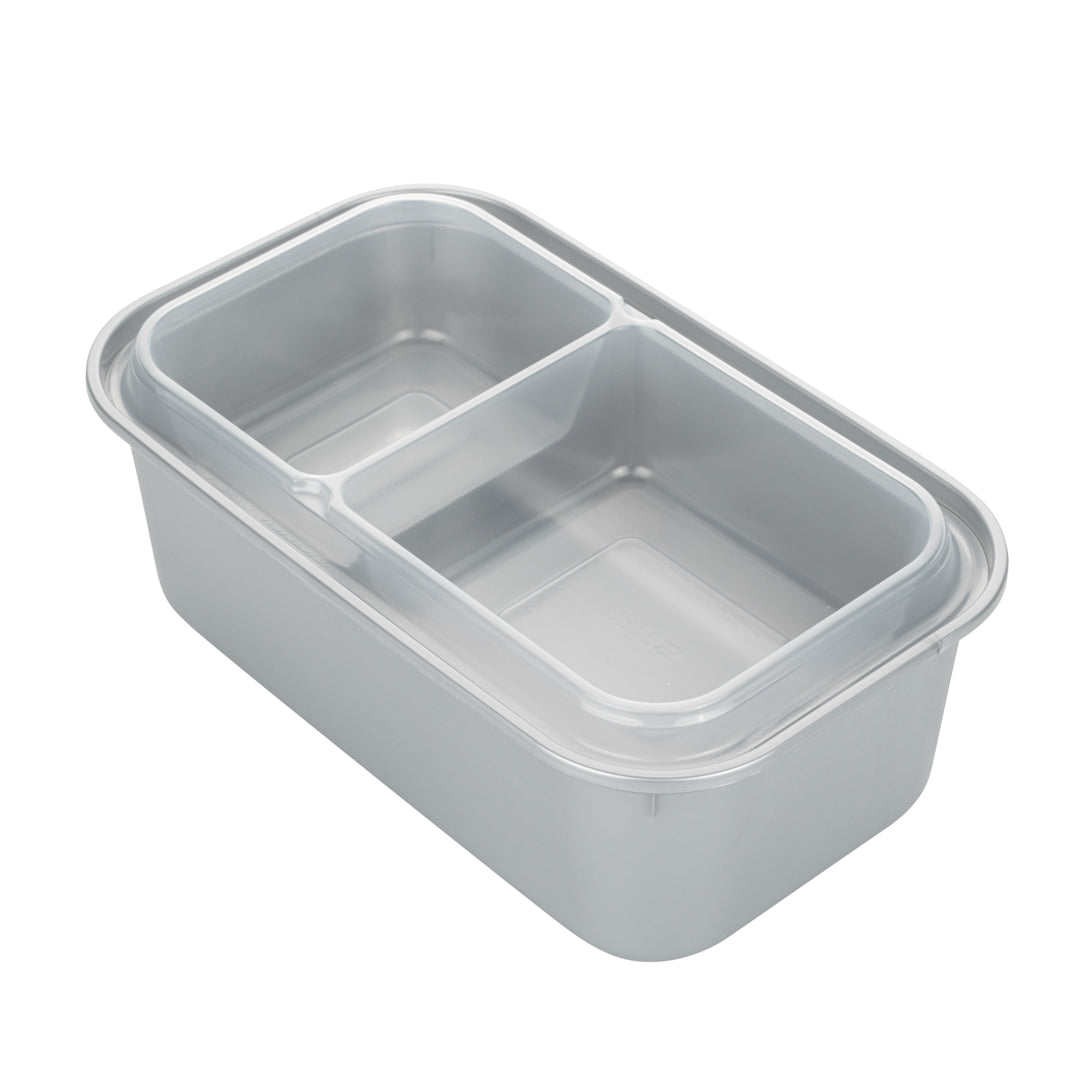 Futura 15 oz Clear Plastic Heavy Duty 2-Compartment Insert Tray - Fits 24, 34 and 44 oz Containers, Microwavable - 100 count box