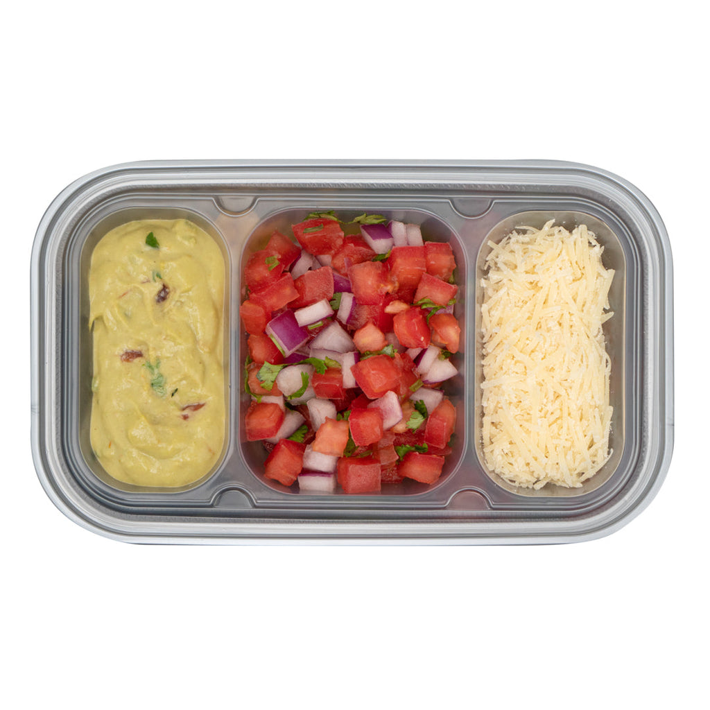 Futura 15 oz Clear Plastic Heavy Duty 3-Compartment Insert Tray - Fits 24, 34 and 44 oz Containers, Microwavable - 100 count box