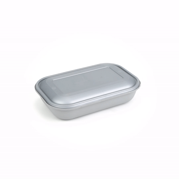 Futura 34 oz Matte Gray Plastic Tamper-Evident Take Out Container - with Lid, Microwavable - 8 3/4" x 6" x 2 1/4" - 100 count box