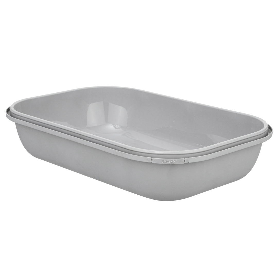 Futura 34 oz Matte Gray Plastic Tamper-Evident Take Out Container - with Lid, Microwavable - 8 3/4" x 6" x 2 1/4" - 100 count box