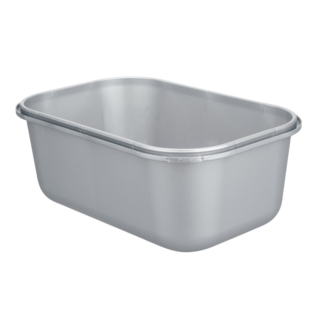 Futura 68 oz Matte Gray Plastic Tamper-Evident Take Out Container - with Lid, Microwavable - 8 3/4" x 6" x 3 3/4" - 100 count box