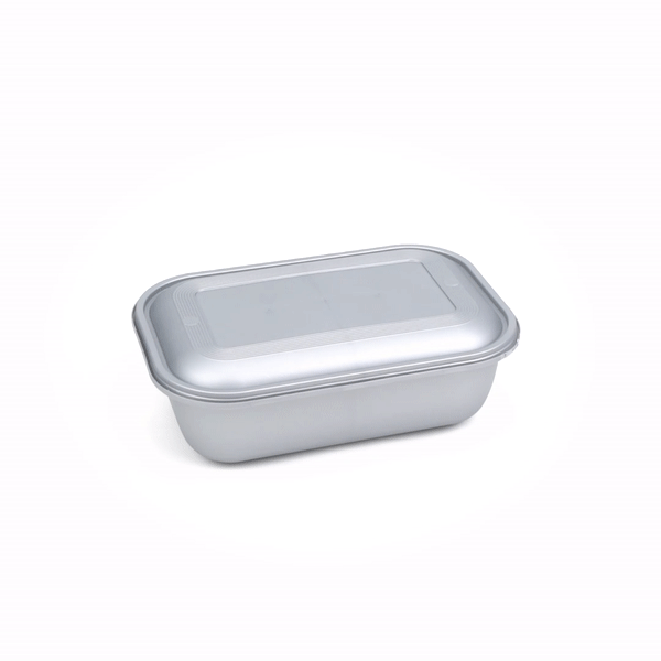 Futura 46 oz Matte Gray Plastic Tamper-Evident Container - with Lid, Microwavable, Inserts Available - 8 3/4" x 6" x 3" - 100 count box