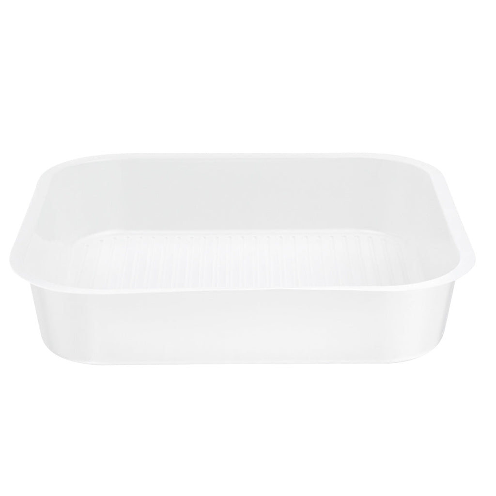 Futura 14 oz Clear Plastic Insert Tray - Fits 34 oz Bowl, Microwavable - 100 count box