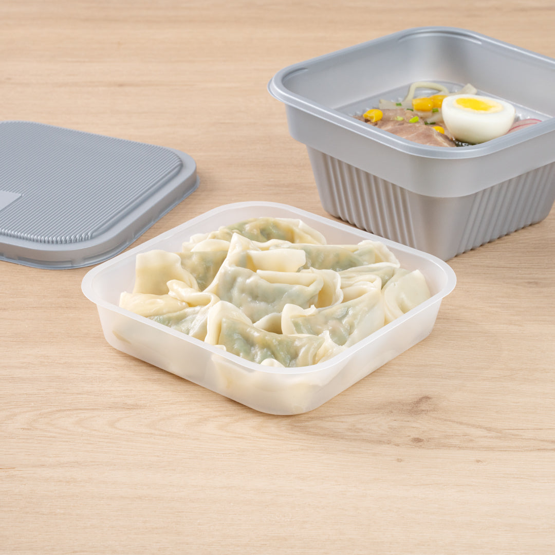 Futura 14 oz Clear Plastic Insert Tray - Fits 34 oz Bowl, Microwavable - 100 count box