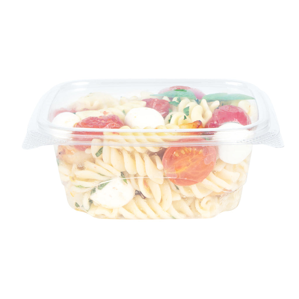 Thermo Tek 16 oz Rectangle Clear Plastic Deli / Snack Container - with Hinged Lid, Anti-Fog - 5 3/4" x 5" x 2 1/2" - 100 count box