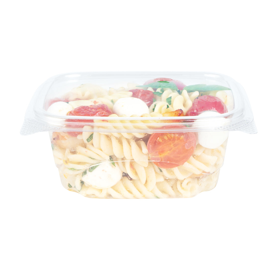 Thermo Tek 16 oz Rectangle Clear Plastic Deli / Snack Container - with Hinged Lid, Anti-Fog - 5 3/4" x 5" x 2 1/2" - 100 count box