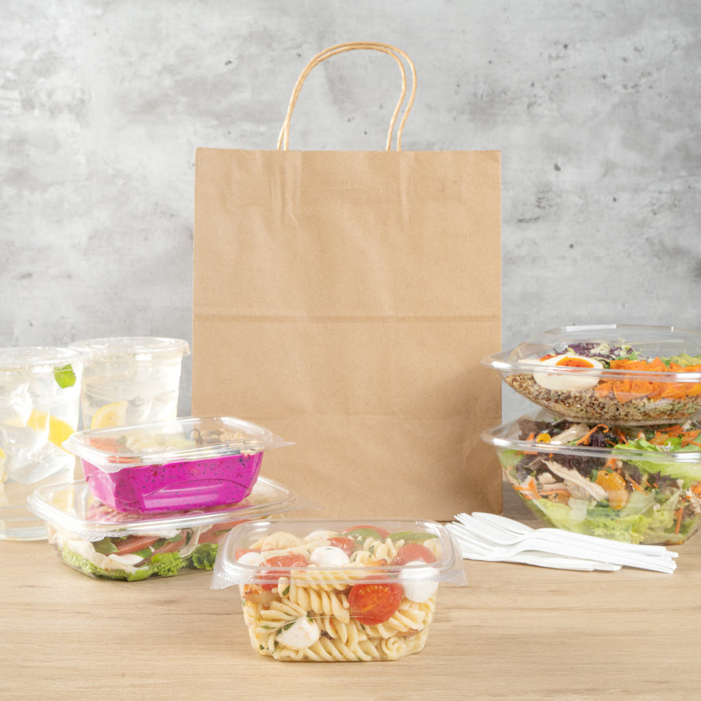 Thermo Tek 16 oz Rectangle Clear Plastic Deli / Snack Container - with Hinged Lid, Anti-Fog - 5 3/4" x 5" x 2 1/2" - 100 count box