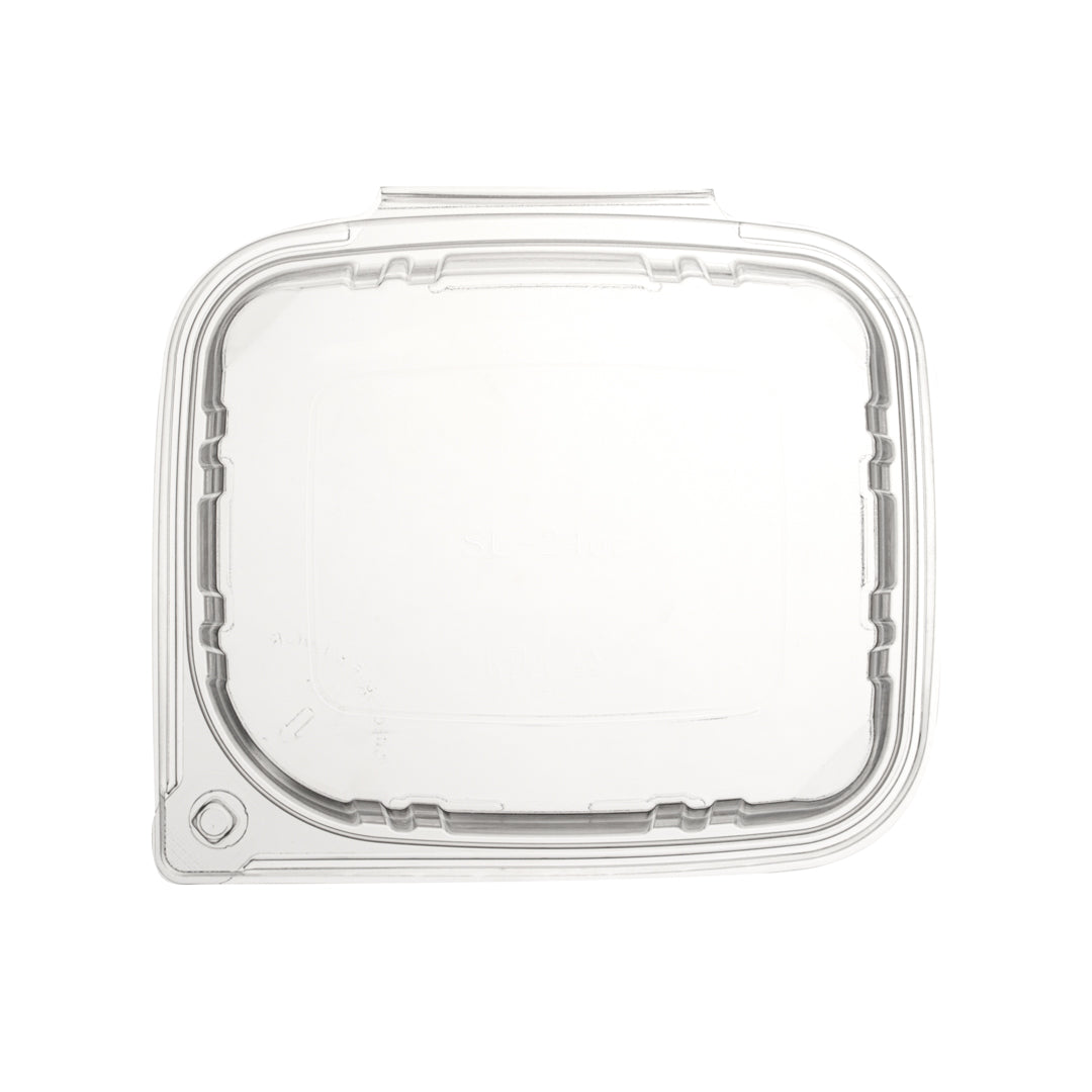 Tamper Tek 24 oz Rectangle Clear Plastic Container - with Hinged Lid, Tamper-Evident - 6 1/2" x 4 1/2" x 2" - 100 count box
