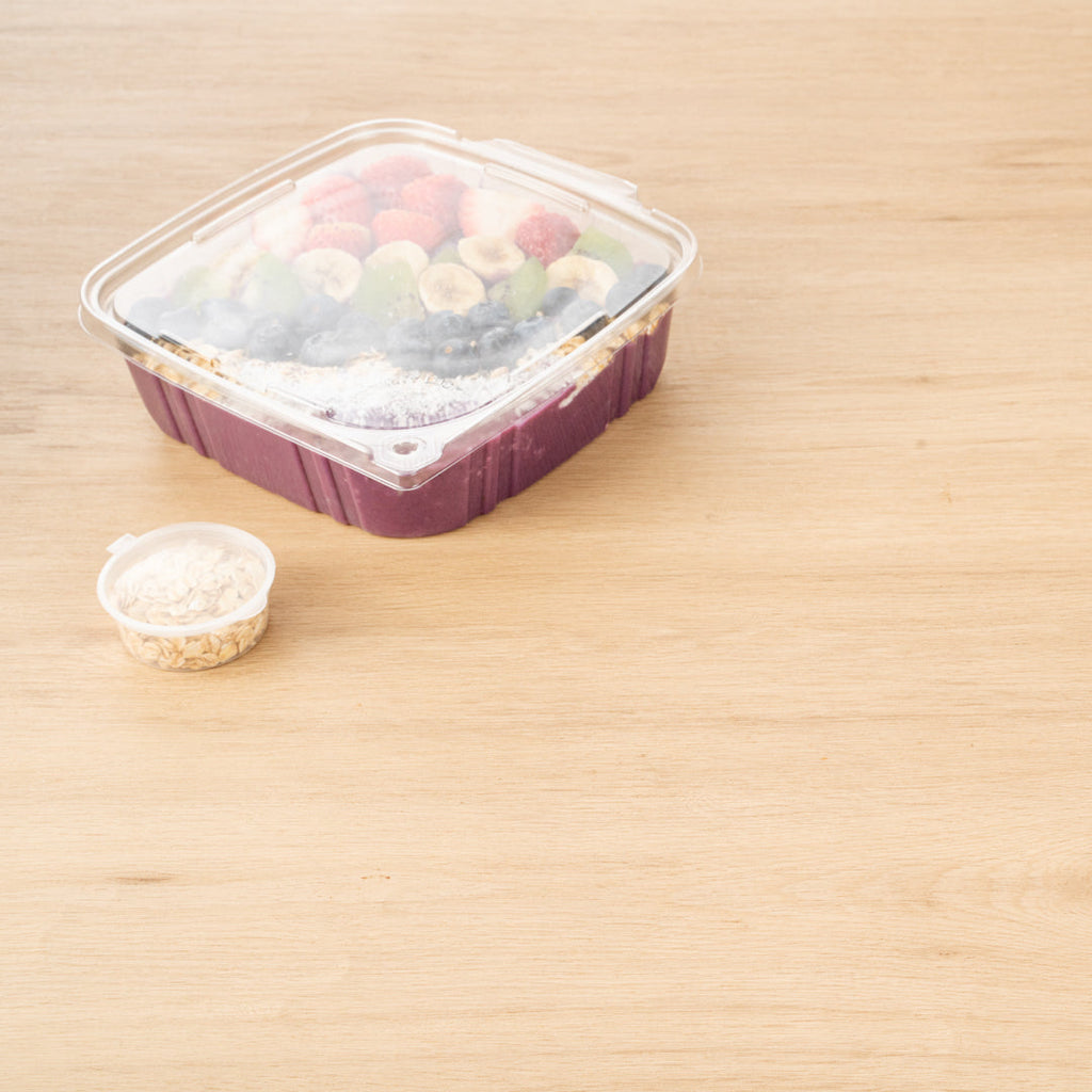 Tamper Tek 48 oz Rectangle Clear Plastic Container - with Hinged Lid, Tamper-Evident - 8 1/4" x 7 1/2" x 2 3/4" - 100 count box