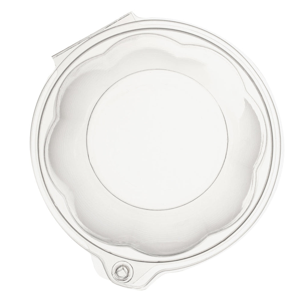 Tamper Tek 24 oz Round Clear Plastic Bowl - with Hinged Lid, Tamper-Evident - 7" x 7" x 2 3/4" - 100 count box