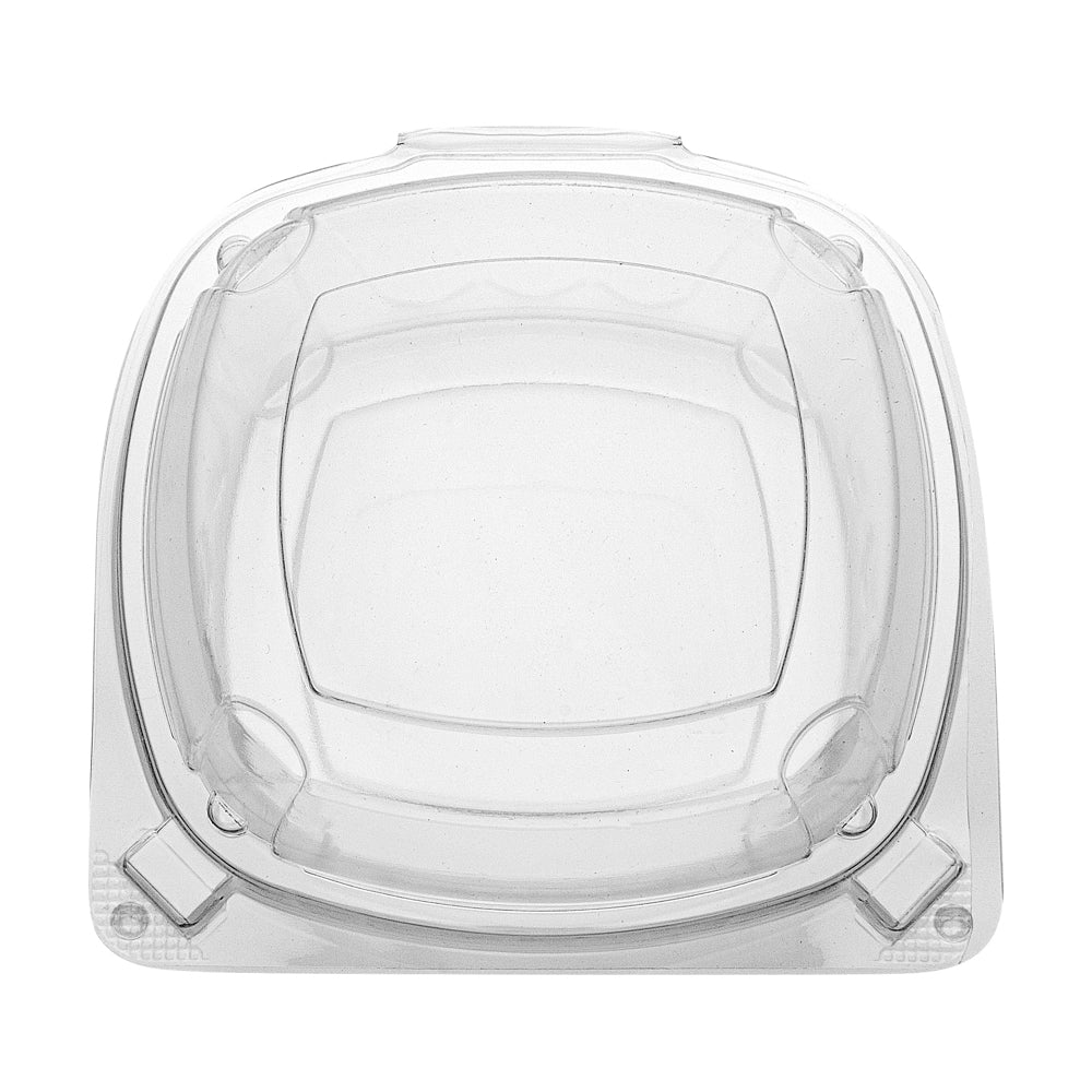 Thermo Tek 19 oz Rectangle Clear Plastic Clamshell Container - Anti-Fog - 6" x 5 1/2" x 2 3/4" - 100 count box