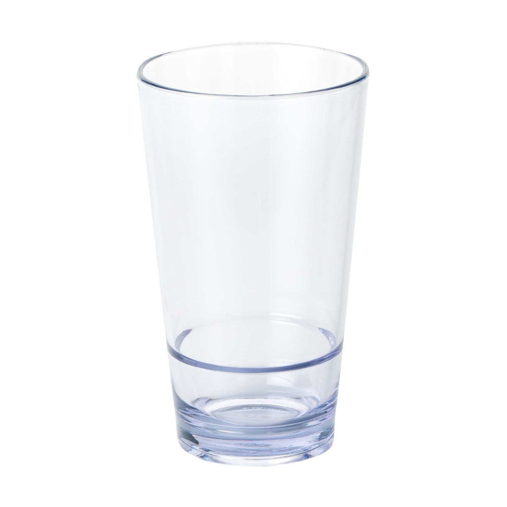 Bev Tek 14 oz SAN Plastic Highball Glass - Stackable - 3 1/4" x 3 1/4" x 5 1/2" - 12 count box