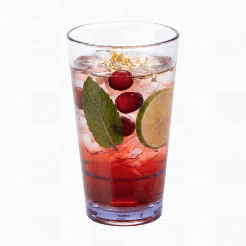 Bev Tek 14 oz SAN Plastic Highball Glass - Stackable - 3 1/4" x 3 1/4" x 5 1/2" - 12 count box