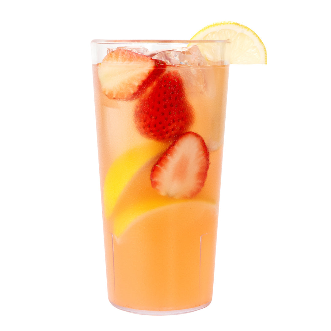 Bev Tek 20 oz SAN Plastic Tumbler - Pebbled - 3 1/2" x 3 1/2" x 6 1/2" - 12 count box