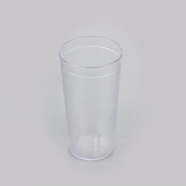 Bev Tek 20 oz SAN Plastic Tumbler - Pebbled - 3 1/2" x 3 1/2" x 6 1/2" - 12 count box