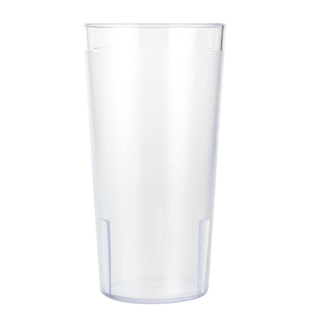 Bev Tek 20 oz SAN Plastic Tumbler - Pebbled - 3 1/2" x 3 1/2" x 6 1/2" - 12 count box