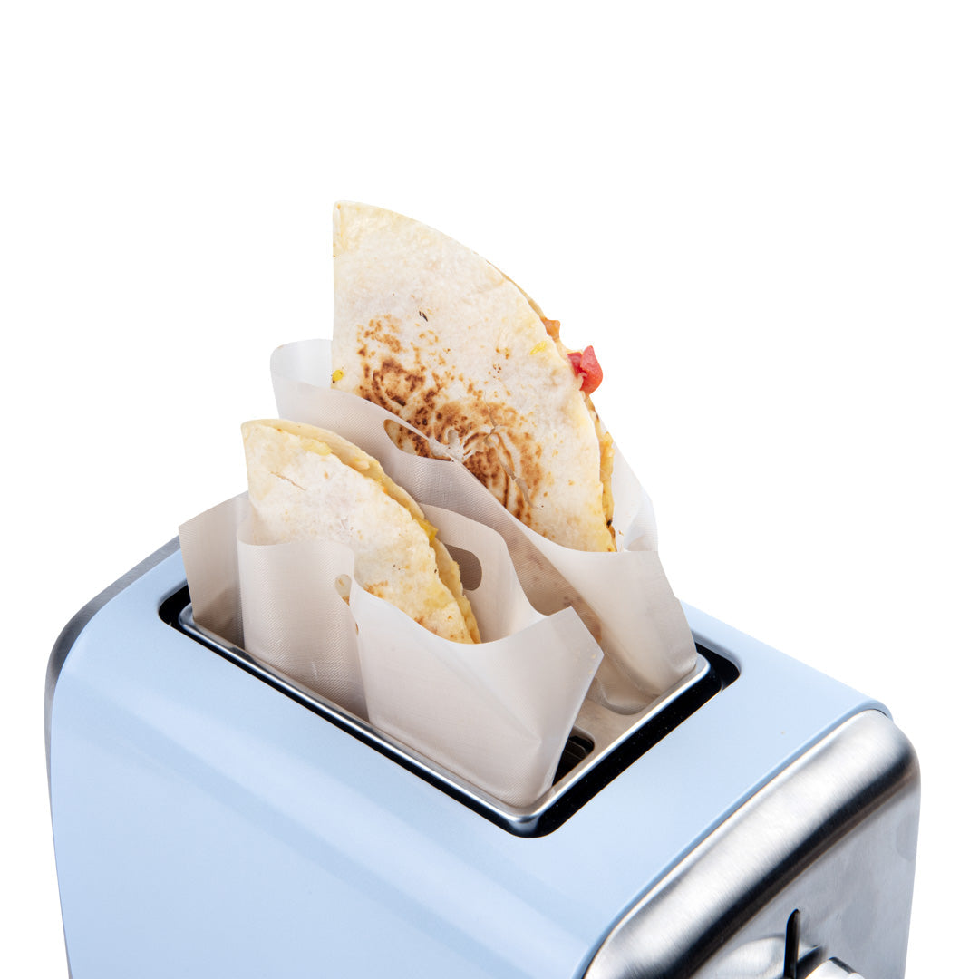 Bag Tek Kraft Plastic Large Toaster Bag - Non-Stick, Heat-Resistant, Semi-Disposable - 8 3/4" x 8" - 10 count box
