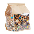 Bag Tek Kraft Cotton Paper Tin Tie Bag - with Clear Window - 6 1/4" x 5" x 10 1/4" - 100 count box