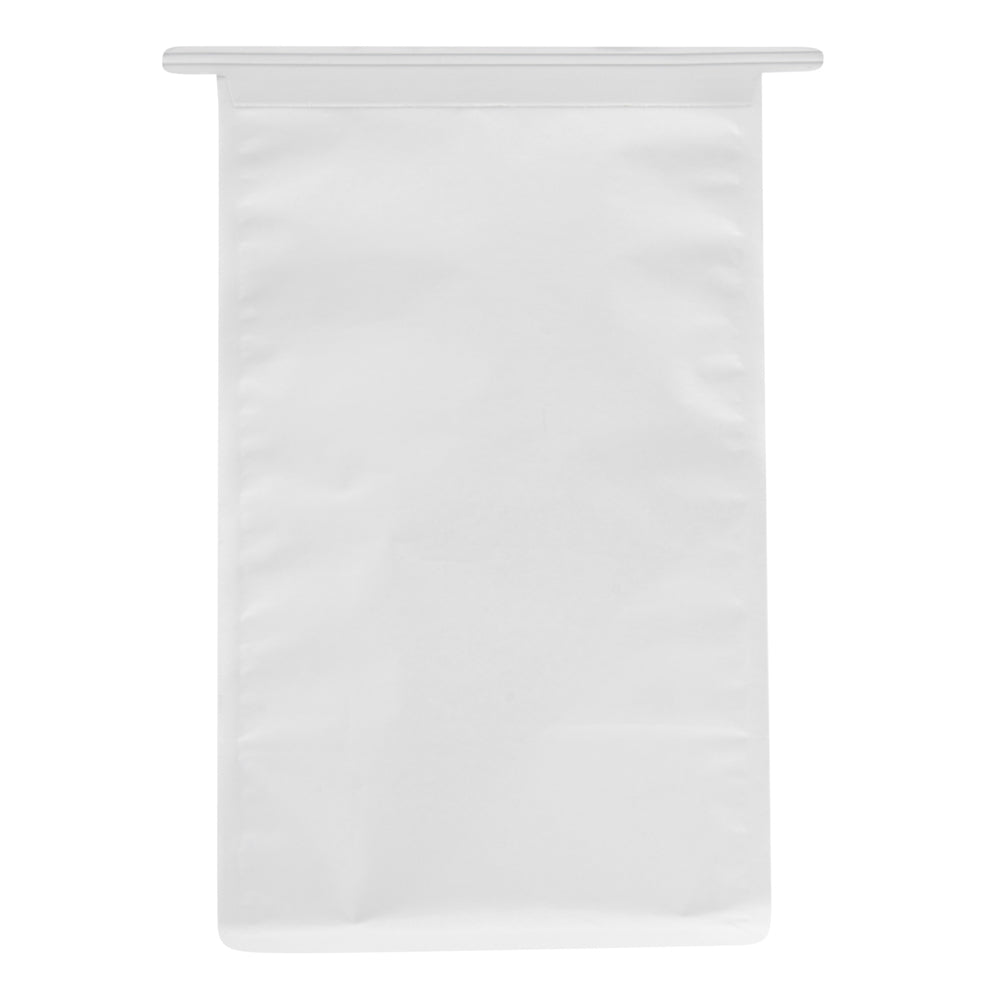 Bag Tek White Cotton Paper Tin Tie Bag - with Clear Window - 6 1/4" x 5" x 10 1/4" - 100 count box