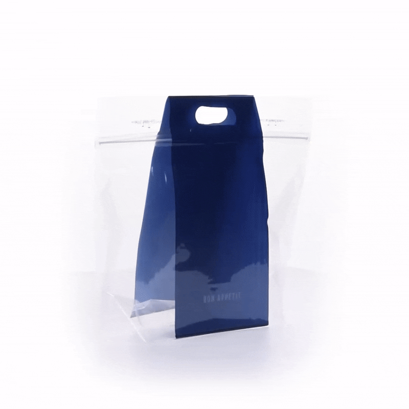 Bag Tek Clear Plastic Gusset Zip Bag - with Handles - 12 1/2" x 4 1/4" x 10 1/2" - 100 count box