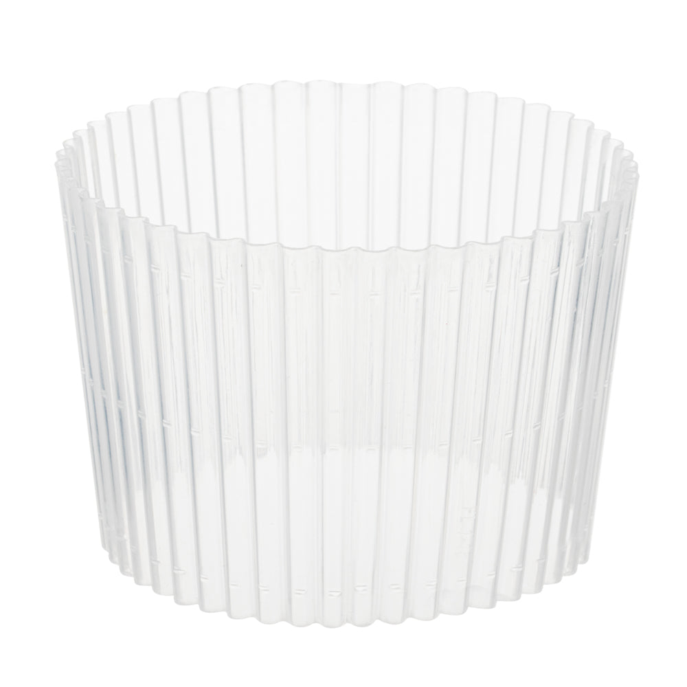 Bev Tek Clear Plastic Ripple Hot / Cold Cup Sleeve - Fits 12, 16 and 24 oz - 50 count box