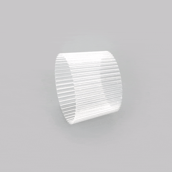 Bev Tek Clear Plastic Ripple Hot / Cold Cup Sleeve - Fits 12, 16 and 24 oz - 50 count box