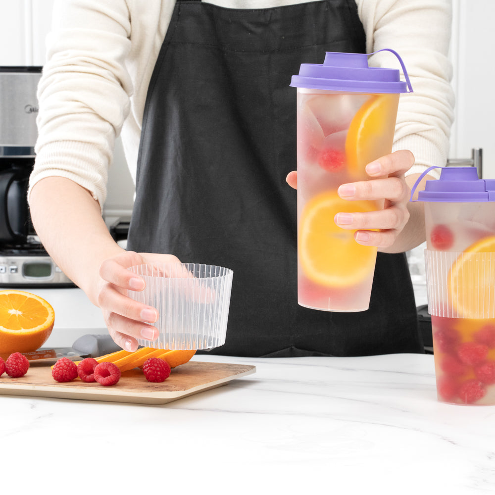 Bev Tek Clear Plastic Ripple Hot / Cold Cup Sleeve - Fits 12, 16 and 24 oz - 1000 count box