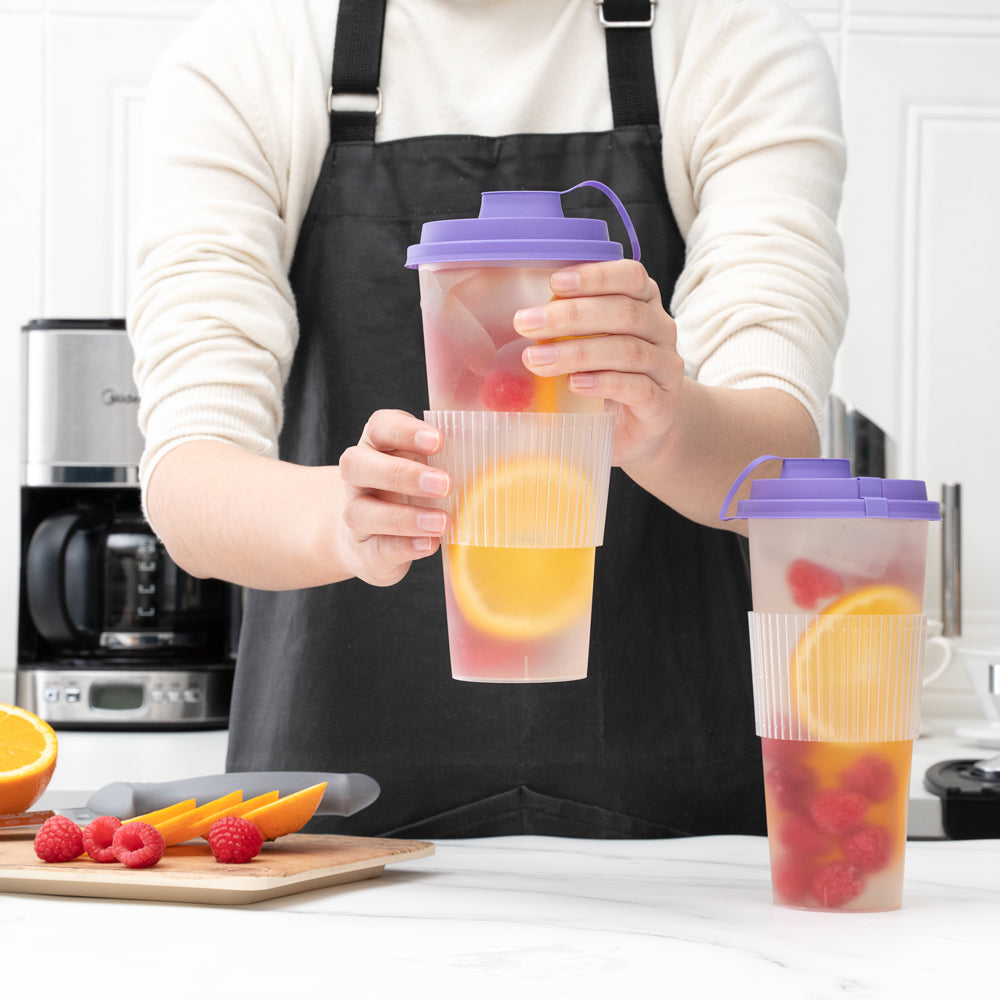 Bev Tek Clear Plastic Ripple Hot / Cold Cup Sleeve - Fits 12, 16 and 24 oz - 1000 count box