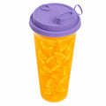 Bev Tek Purple Plastic 2-in-1 Straw or Sippy Cup Lid - with Two Plugs, Fits 12, 16 and 24 oz - 25 count box