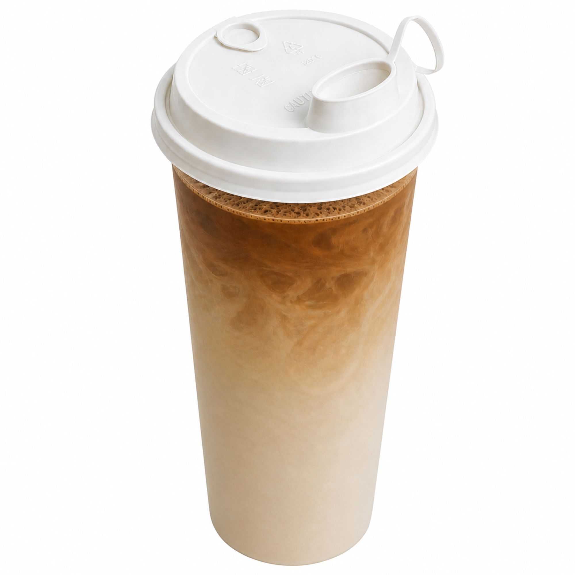 Bev Tek White Plastic 2-in-1 Straw or Sippy Cup Lid - with Two Plugs, Fits 12, 16 and 24 oz - 25 count box