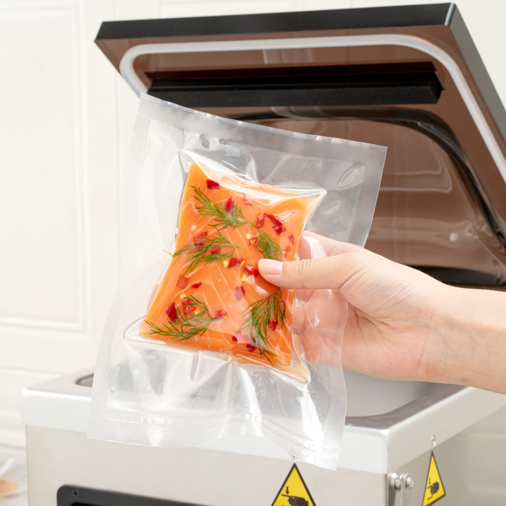 Fresh Hero Clear Plastic Vacuum Sealer Bags - for Chamber Vacuum Sealer, 3 mil, BPA-Free - 6" x 8" - 1000 count box