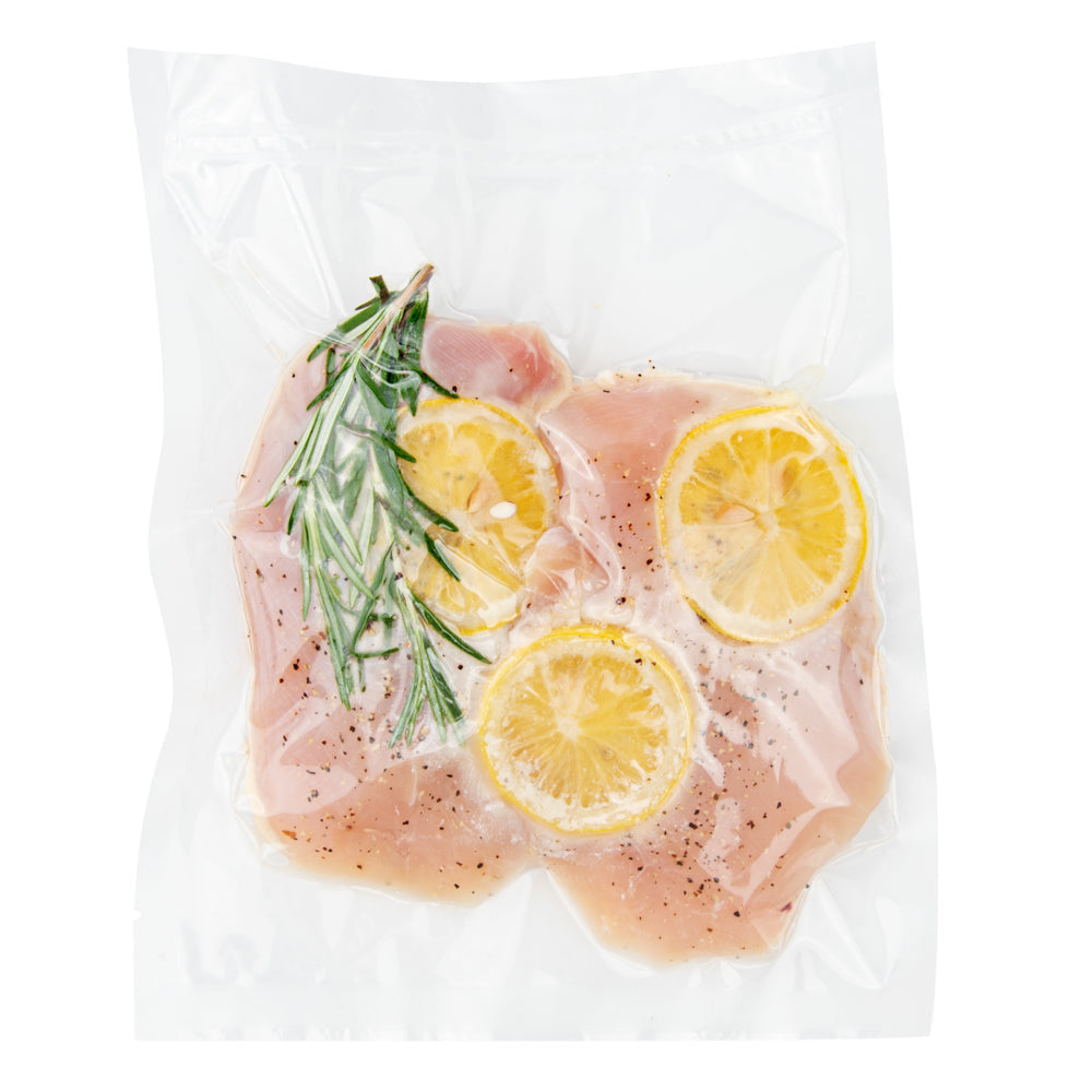 Fresh Hero Clear Plastic Vacuum Packaging Pouch - for Chamber Vacuum Sealer, 3 mil, BPA-Free - 10" x 8" - 100 count box