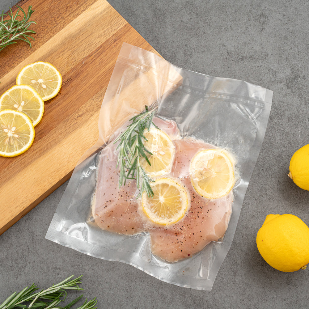 Fresh Hero Clear Plastic Vacuum Sealer Pouch - for Chamber Vacuum Sealer, 3 mil, BPA-Free - 10" x 8" - 1000 count box