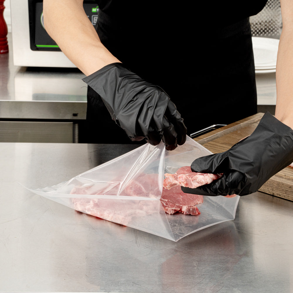 Fresh Hero Clear Plastic Vacuum Packaging Bag - for Chamber Vacuum Sealer, 3 mil, BPA-Free - 12" x 12" - 100 count box