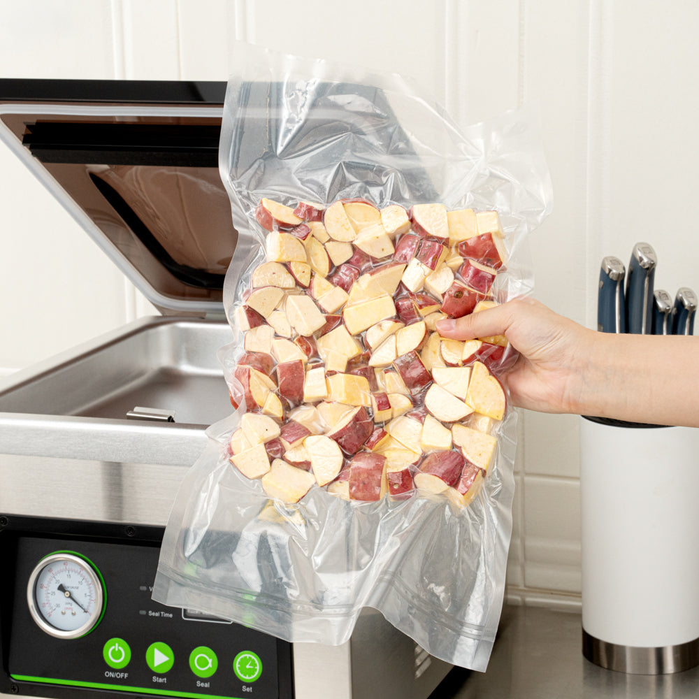 Fresh Hero Clear Plastic Vacuum Packaging Bag - for Chamber Vacuum Sealer, 3 mil, BPA-Free - 18" x 10" - 100 count box