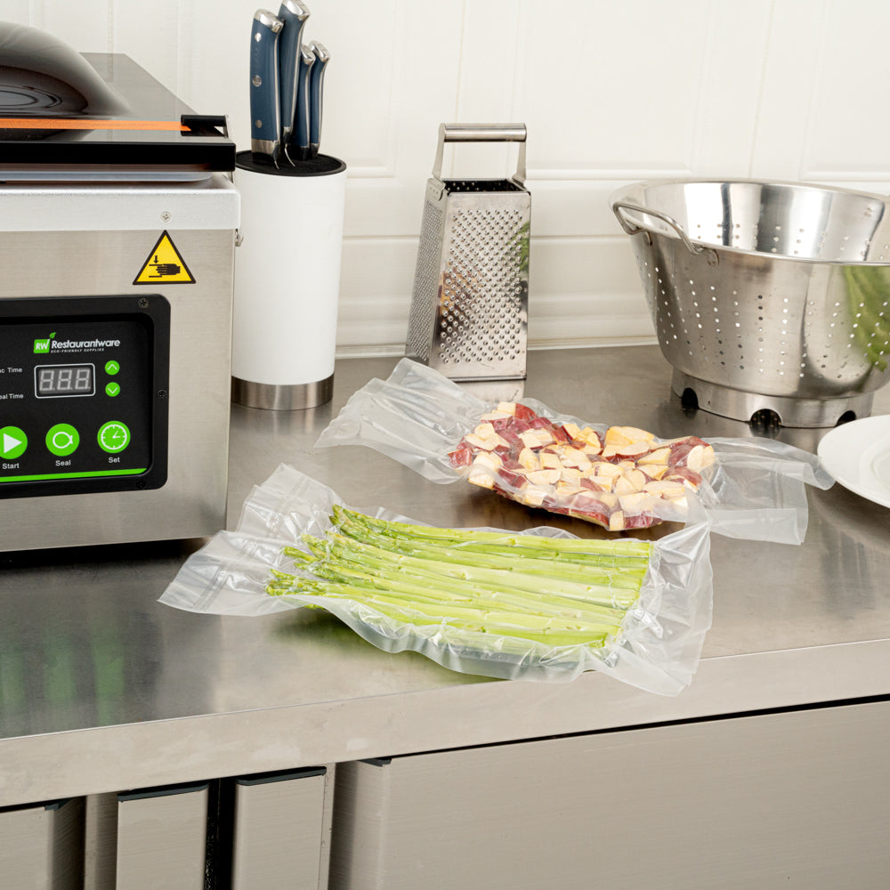 Fresh Hero Clear Plastic Vacuum Sealer Bags - for Chamber Vacuum Sealer, 3 mil, BPA-Free - 16" x 12" - 1000 count box