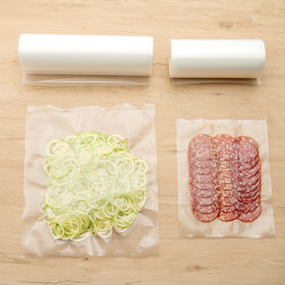 Fresh Hero Clear Plastic Full Mesh External Vacuum Sealer Bag Roll - 3 mil - 8" x 50' - 10 count box