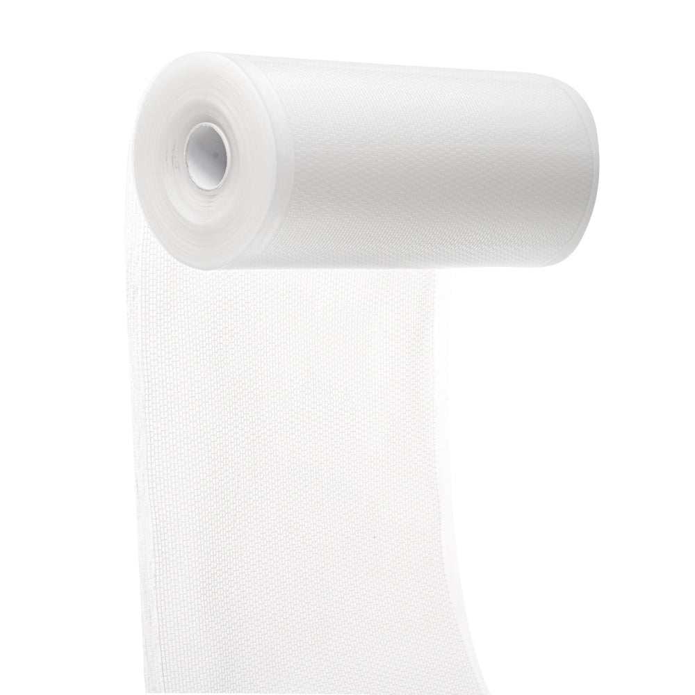Fresh Hero Clear Plastic Full Mesh External Vacuum Sealer Bag Roll - 3 mil - 8" x 50' - 10 count box
