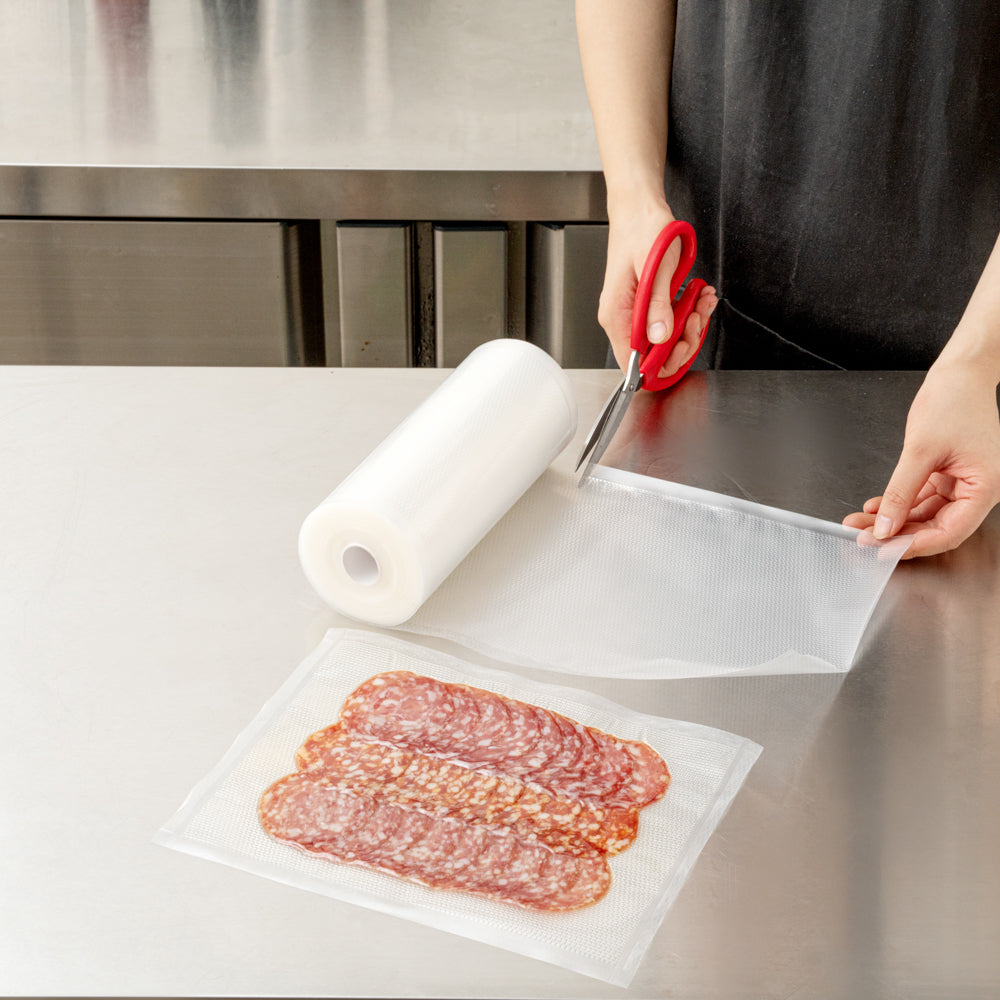 Fresh Hero Clear Plastic Full Mesh External Vacuum Sealer Bag Roll - 3 mil - 8" x 50' - 10 count box