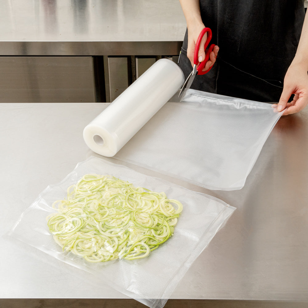 Fresh Hero Clear Plastic Full Mesh External Packaging Bag Roll - 3 mil - 11 1/2" x 50' - 1 count box