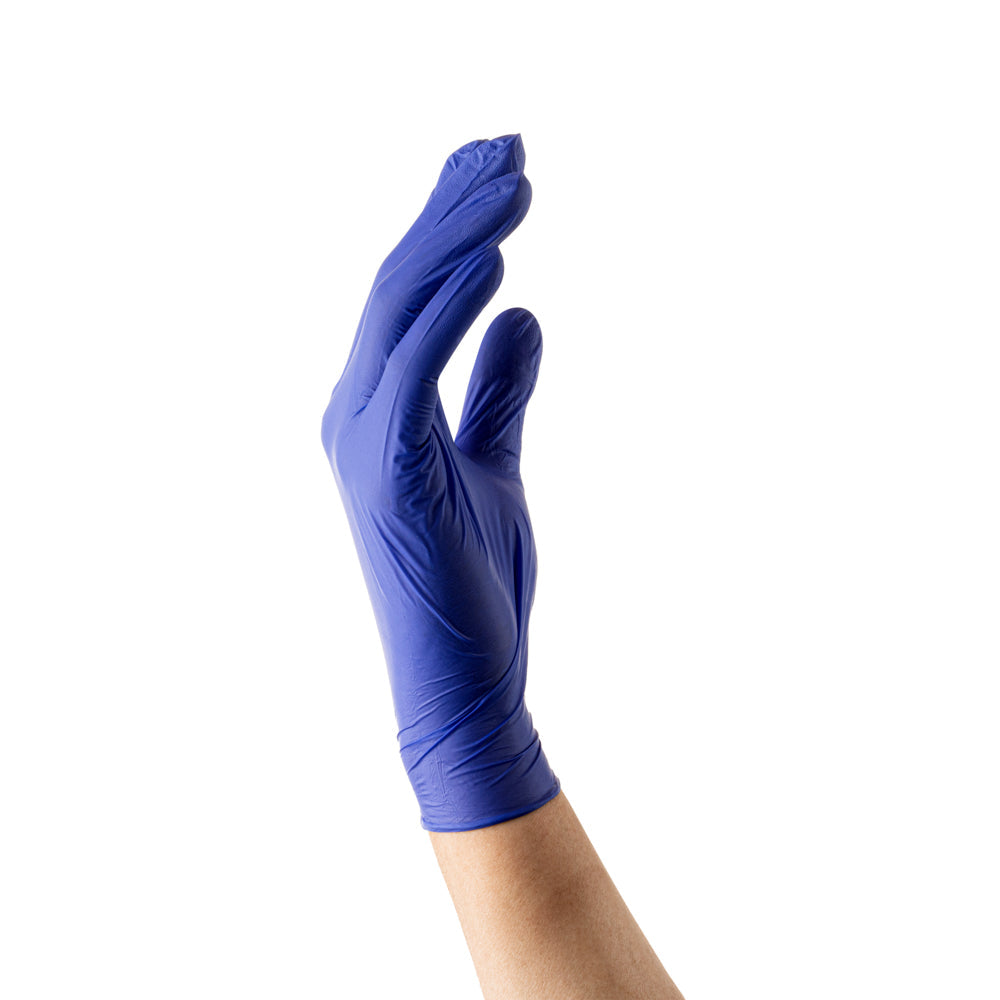 Low Derma Blue Medium Nitrile Gloves - Hypoallergenic, Non-Sterile, Powder-Free - 1000 count box