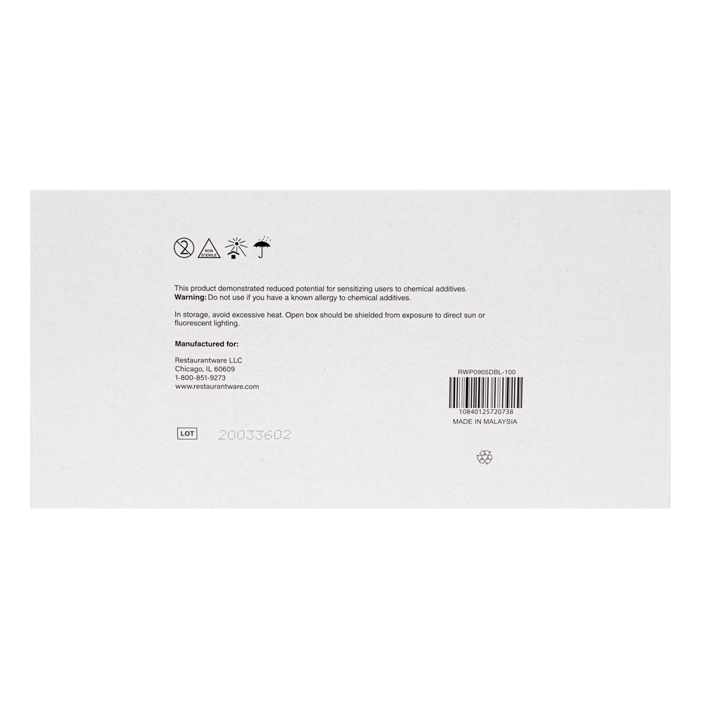 Low Derma Dark Blue Medium Nitrile Gloves - Hypoallergenic, Non-Sterile, Powder-Free - 100 count box