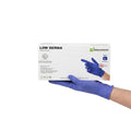 Low Derma Blue Large Nitrile Gloves - Hypoallergenic, Non-Sterile, Powder-Free - 100 count box