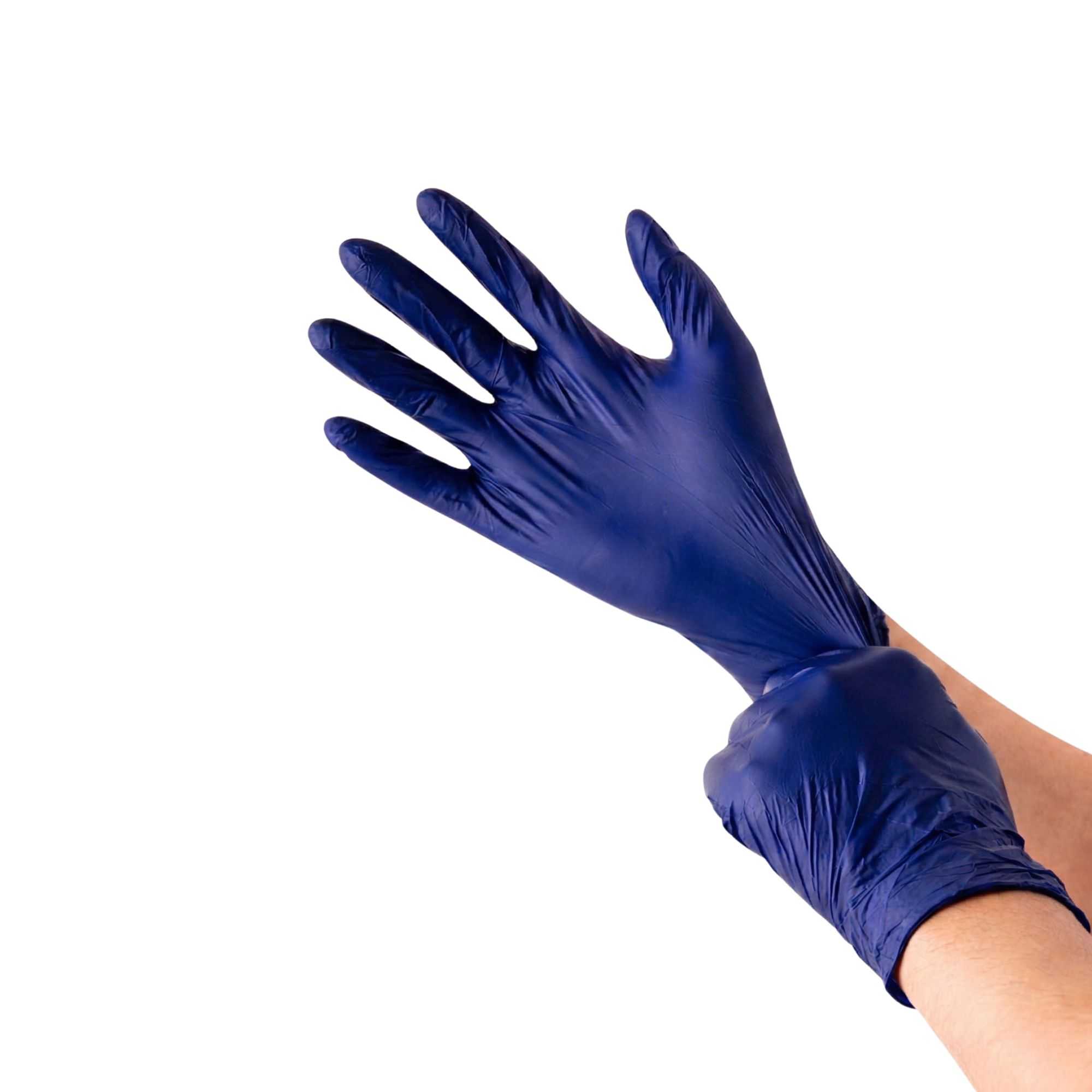 Low Derma Blue Large Nitrile Gloves - Hypoallergenic, Non-Sterile, Powder-Free - 100 count box