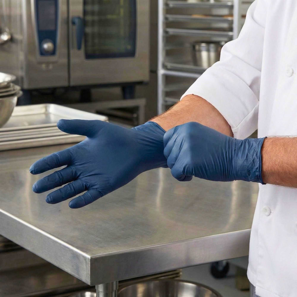 Low Derma Dark Blue Extra Large Nitrile Gloves - Hypoallergenic, Non-Sterile, Powder-Free - 1000 count box