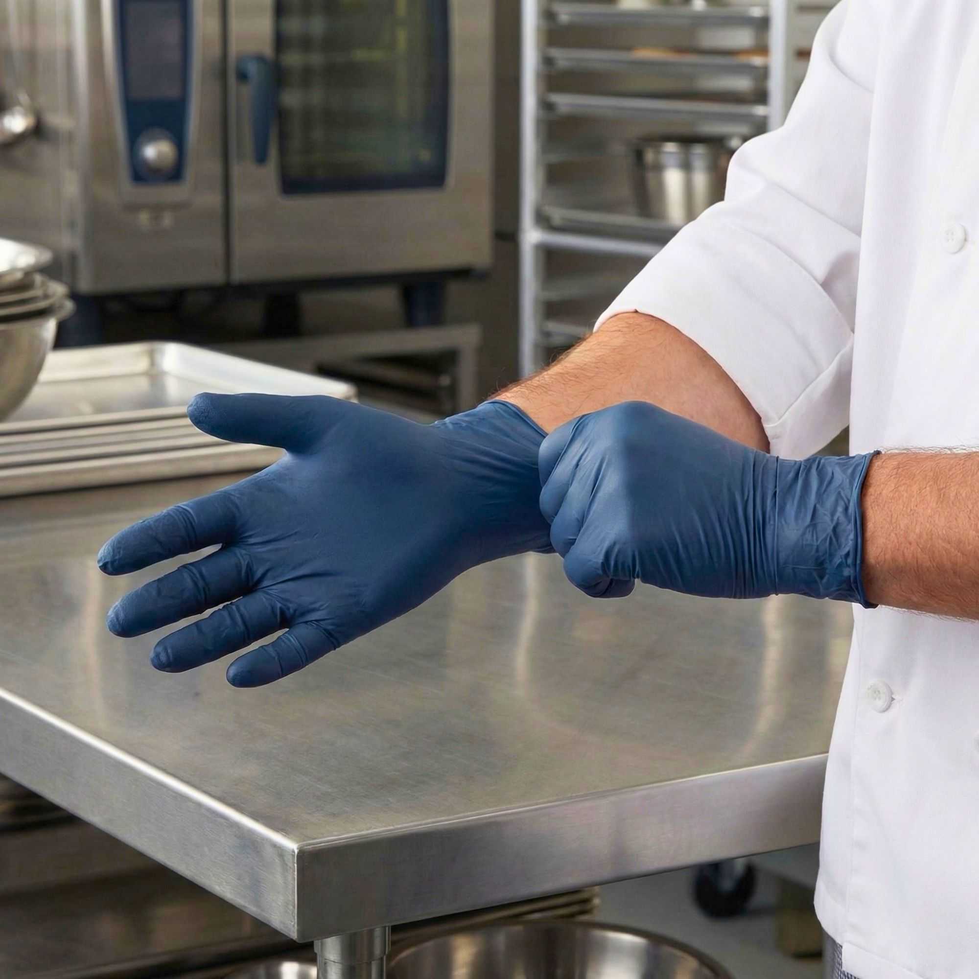 Low Derma Dark Blue Extra Large Nitrile Gloves - Hypoallergenic, Non-Sterile, Powder-Free - 1000 count box