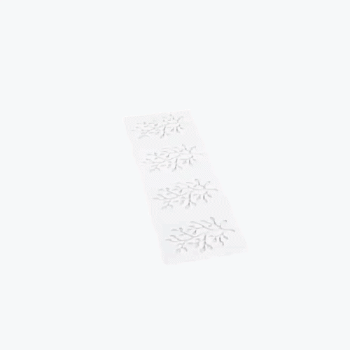 Pastry Tek Gray Silicone Branch with Leaves Fondant Impression Mat - 1 count box